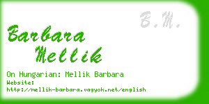 barbara mellik business card